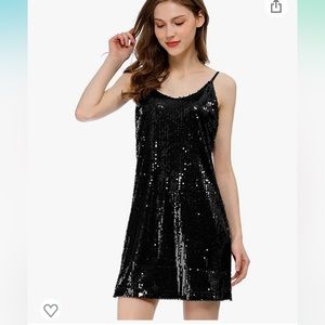 Black sequin dress size L